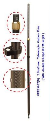 Fibra de carbono negra poste de CPP 2M-2T los 2m GPS